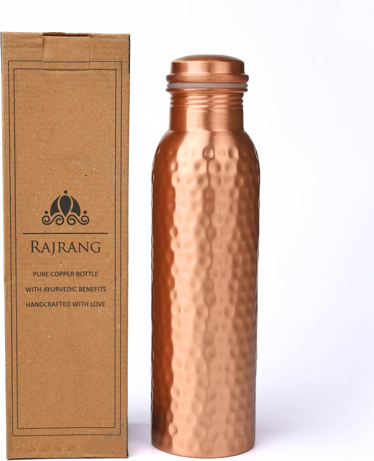 RAJRANG hammered copper water bottle